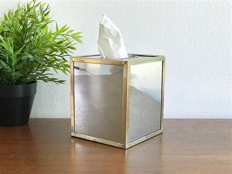 metal tissue box holder|brass tissue box cover.